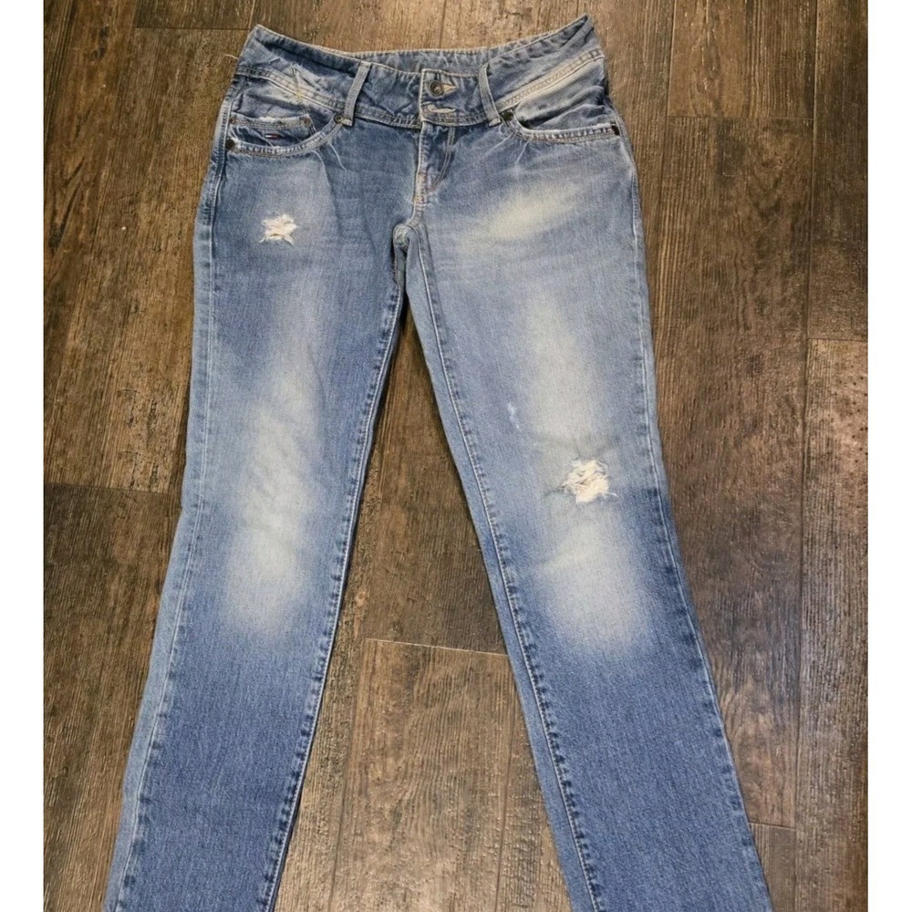Tommy Hilfiger Womens Mid Rise Sonora Hollywood Jeans Blue Denim Size 31 X 32